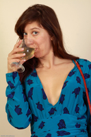 Valentine Enjoys Some Wine